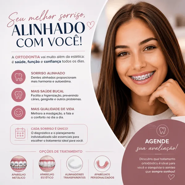 Exemplo de post genérico de ortodontia gerado por um pedido comum no ChatGPT